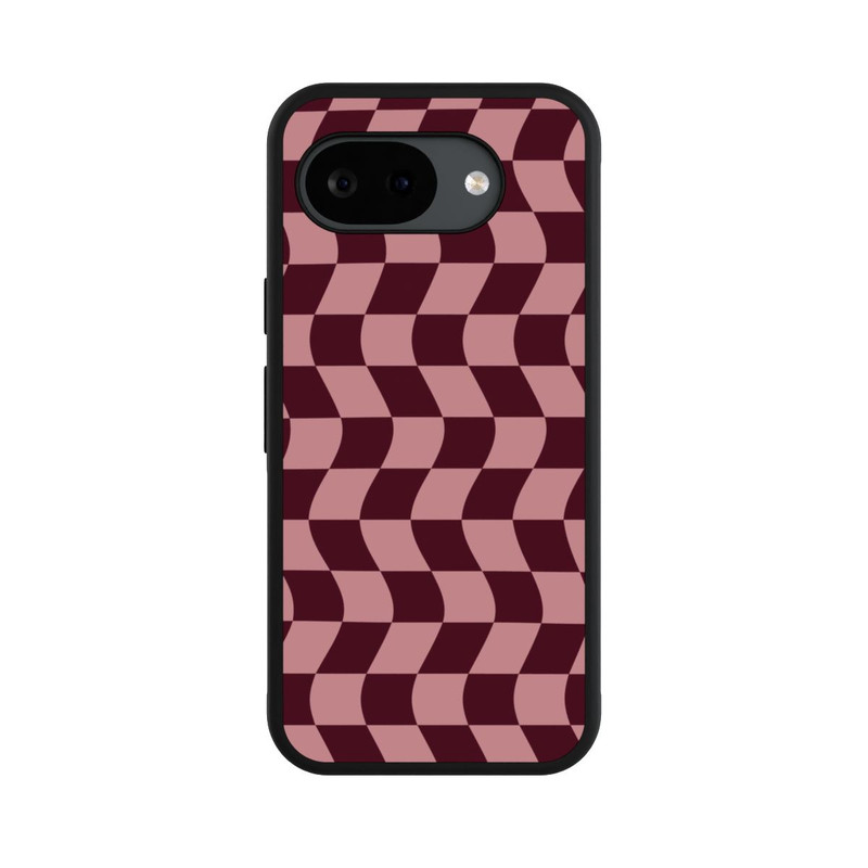 Pixel 10a Base Case Schachbrett Rot-Rosa