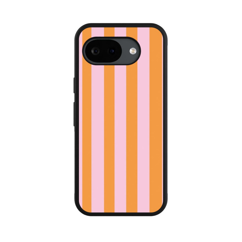 Pixel 10a Base Case Orange Rosa Streifen
