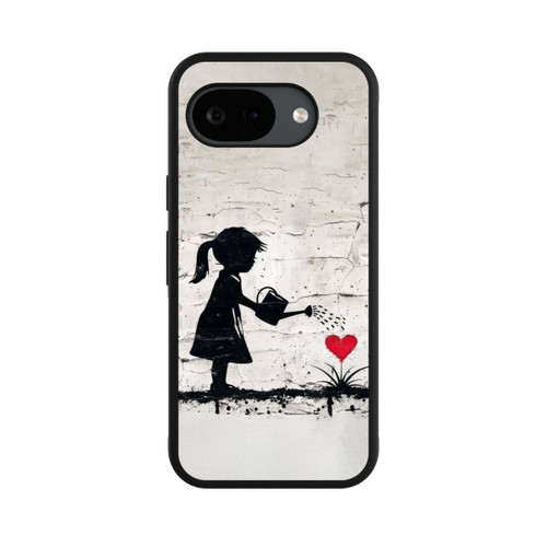 Google Pixel 10a Base Case Girl Watering Bunch of Flowers 
