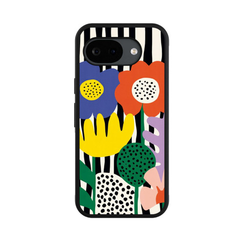 Google Pixel 10a Base Case Flowers Striped Background