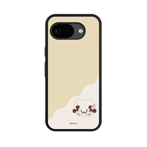 Google Pixel 10a Base Case Mickey and Minnie Love Heart Beige