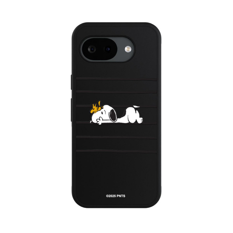 Pixel 10a Base Case Snoopy Woodstock Streifen Peanuts Transparent