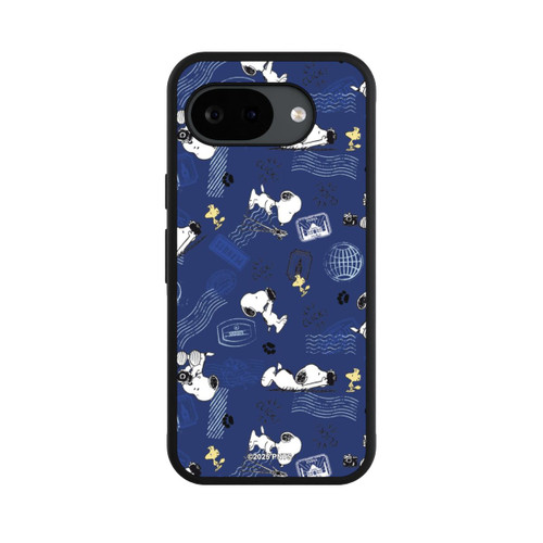 Google Pixel 10a Base Case Peanuts Travel Stamps Pattern Blue
