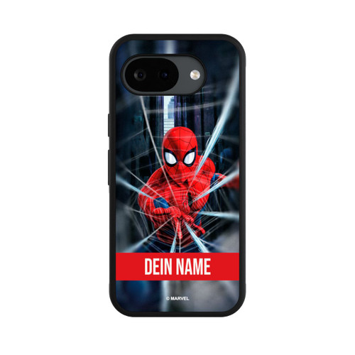 Google Pixel 10a Base Case Spiderman Webs in Action Personalisierbar