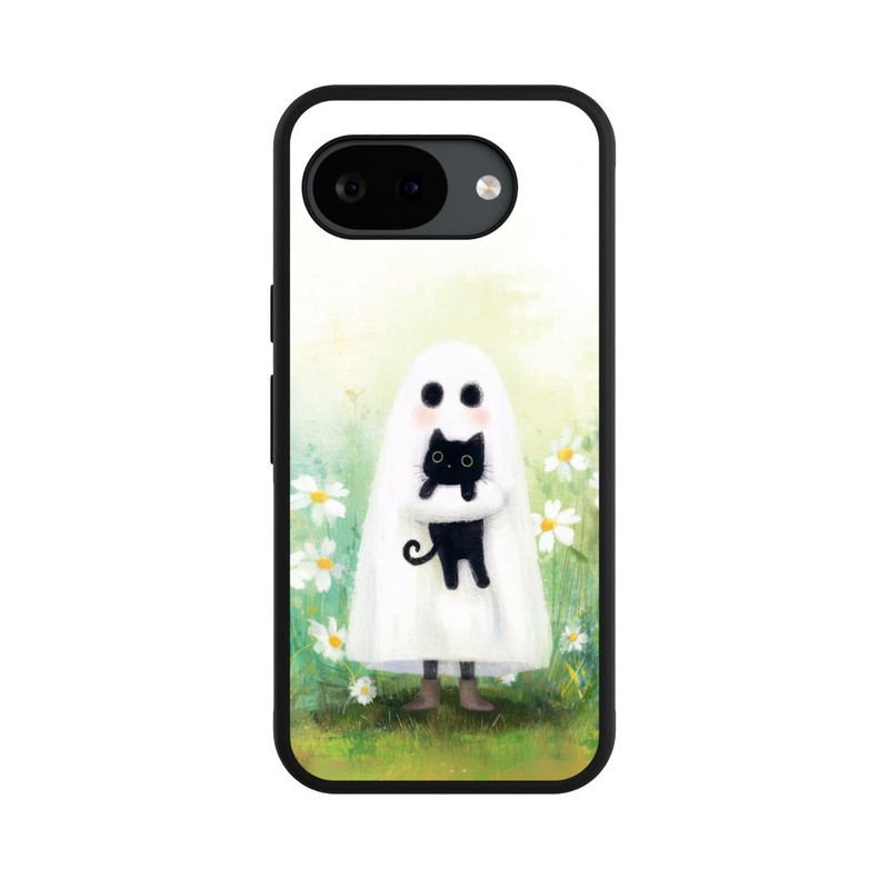 Pixel 10a Base Case Geist und Katze Halloween mit KI