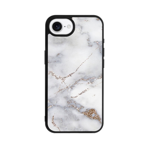 Apple iPhone 17e Base Case Silberglitzer Marmorlook
