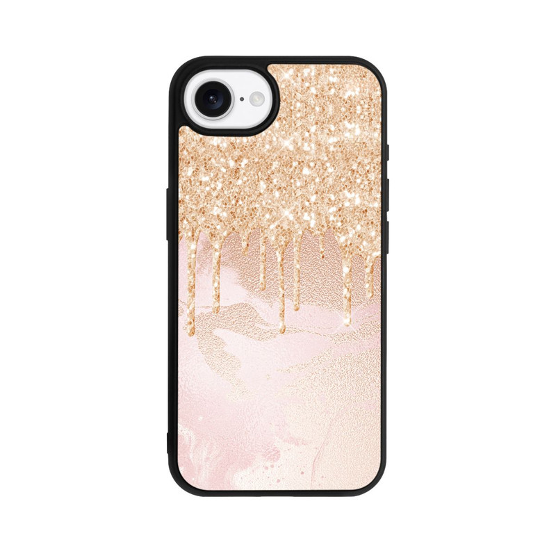 iPhone 17e Base Case  Roségoldener Glitzer Tropfen Look