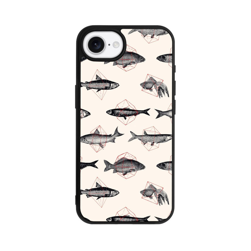 iPhone 17e Base Case Fische in Geometrie