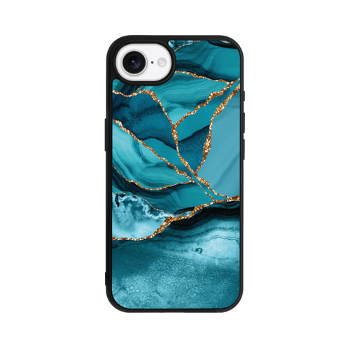 Apple iPhone 17e Base Case Eisblaue Marmor Landschaft