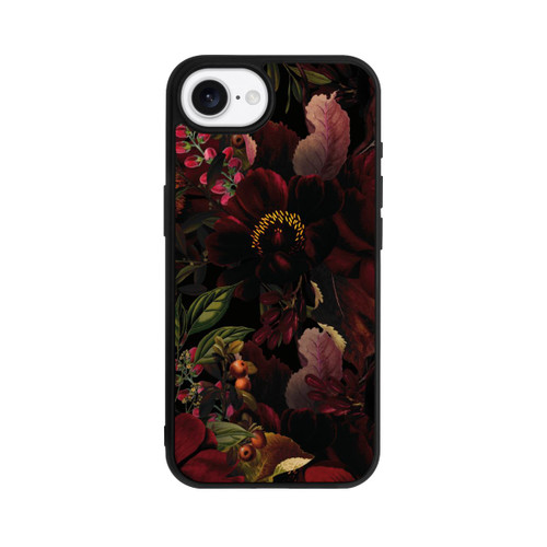 Apple iPhone 17e Base Case Dunkle Rote Vintage Barock Rosen