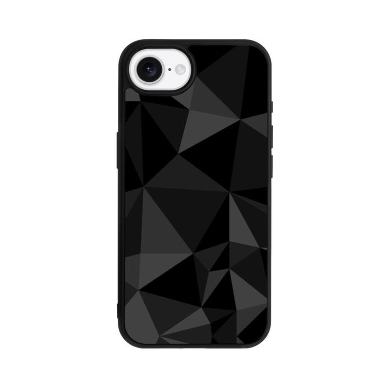 iPhone 17e Base Case Polygonmuster schwarz