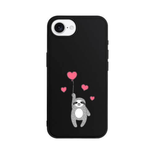 Apple iPhone 17e Base Case Faultier mit Herzen transparent