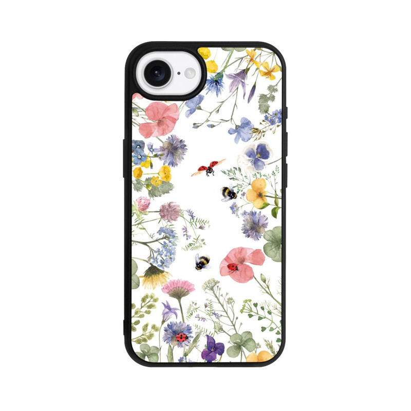 iPhone 17e Base Case Bunte Frühlingsblumen und Bienen
