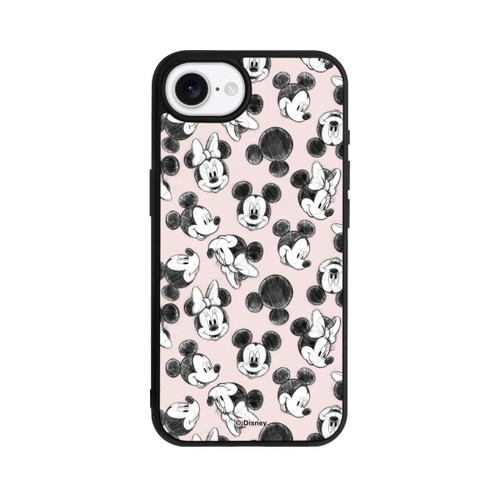 Apple iPhone 17e Base Case Minnie &amp; Mickey Viele Gesichter Pink