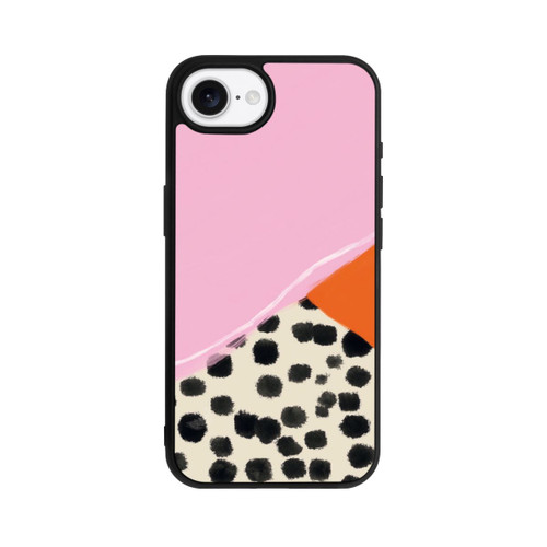 Apple iPhone 17e Base Case Rosa und Orange Gepunkteter Hintergrund