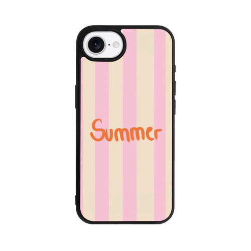 Apple iPhone 17e Base Case Summer- Rosa und Orange Streifen Hintergrund