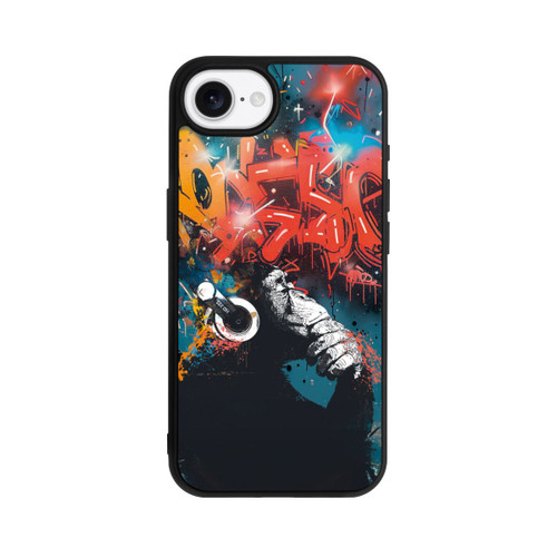 Apple iPhone 17e Base Case Affe Stereo Kopfhörer Graffiti Street Art