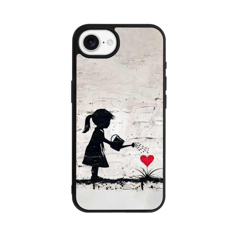iPhone 17e Base Case Girl Watering Bunch of Flowers 