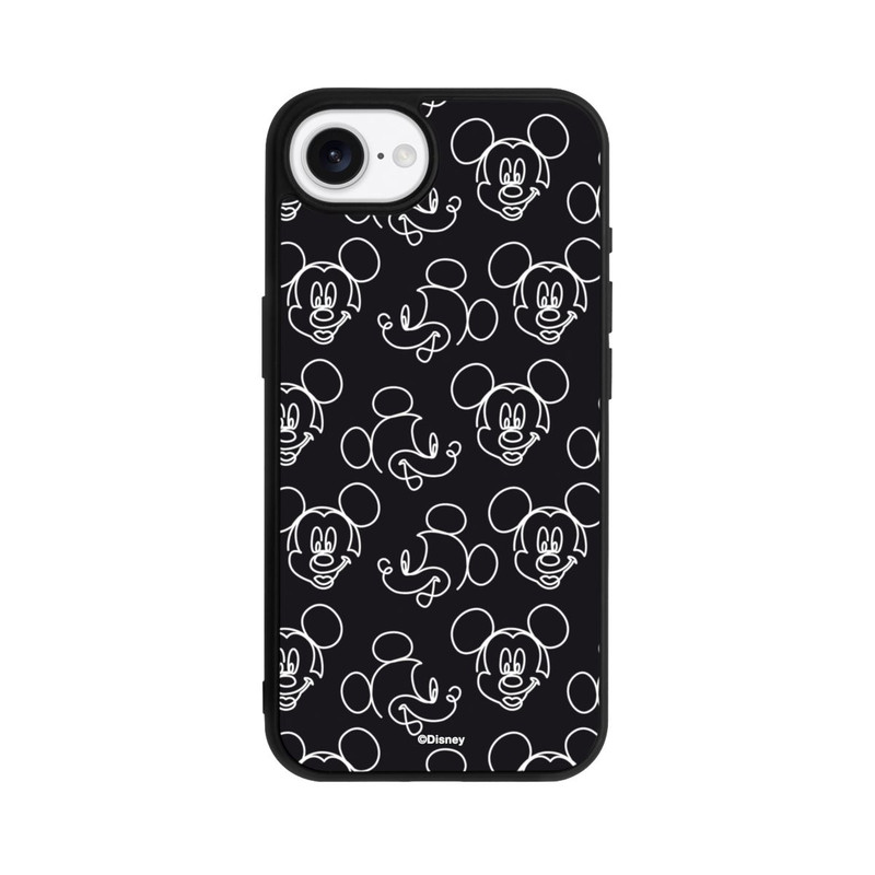 iPhone 17e Base Case Disney Mickey Muster Schwarz