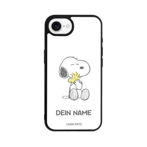 Apple iPhone 17e Base Case Snoopy And Woodstock Cuddling Personalisierbar