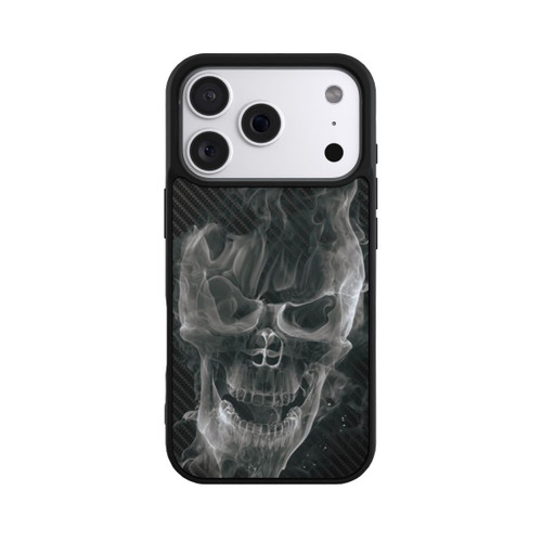 Apple iPhone 18 Pro Base Case rauchender Totenkopf Carbon