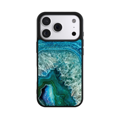Apple iPhone 18 Pro Base Case Kristall Achat Grün