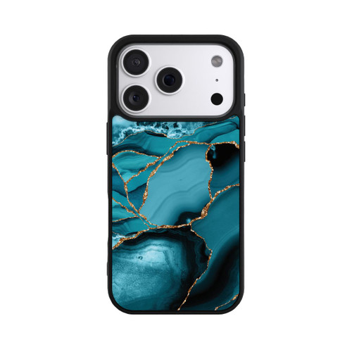 Apple iPhone 18 Pro Base Case Eisblaue Marmor Landschaft