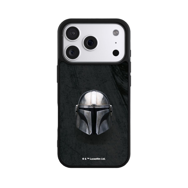 iPhone 18 Pro Base Case Schwarzer Mandalorianer Helm
