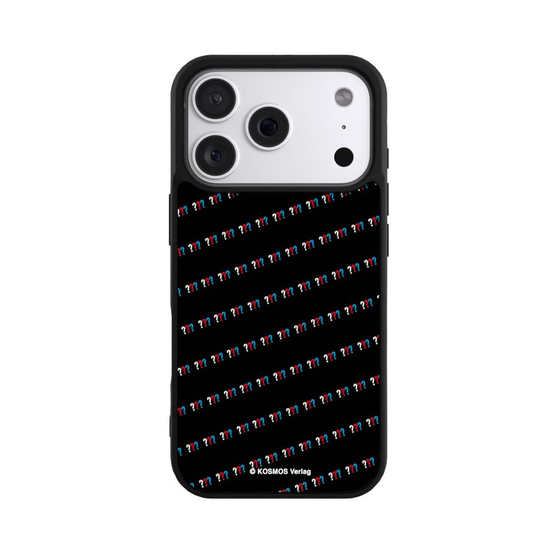 iPhone 18 Pro Base Case Drei Fragezeichen Muster Schräg