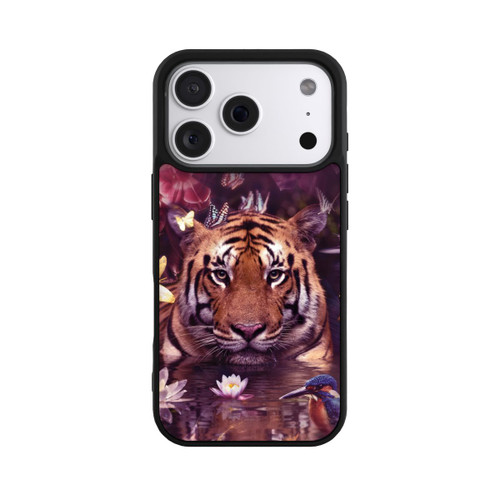 Apple iPhone 18 Pro Base Case Tiger Blumenrahmen