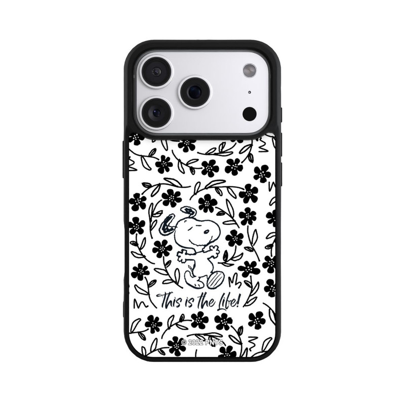 iPhone 18 Pro Base Case Snoopy schwarz und weiß This Is The Life