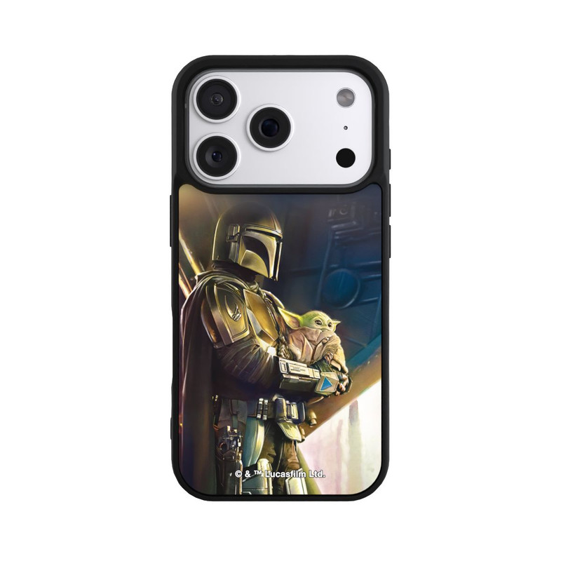 iPhone 18 Pro Base Case Mandalorianer und Grogu im Schiff