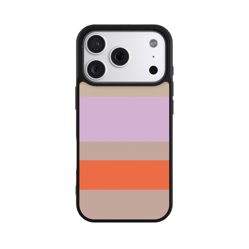 iPhone 18 Pro Base Case Moca Lila Orange Stripes