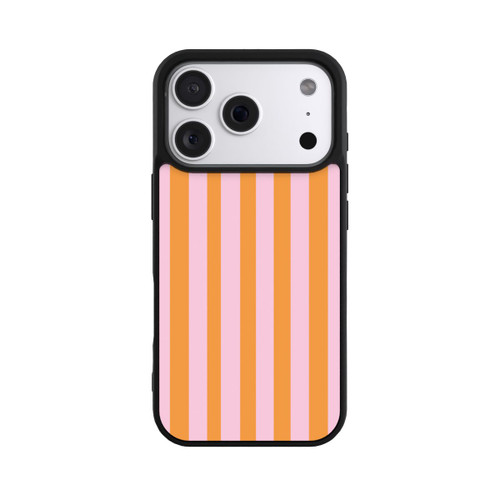 Apple iPhone 18 Pro Base Case Orange Rosa Streifen