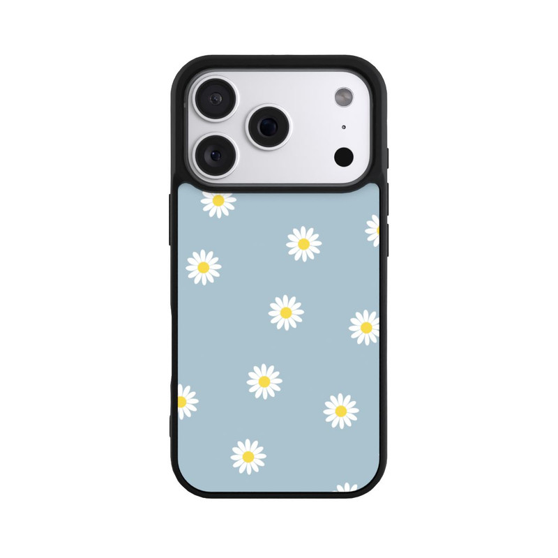 iPhone 18 Pro Base Case Gänseblümchen Muster Blau