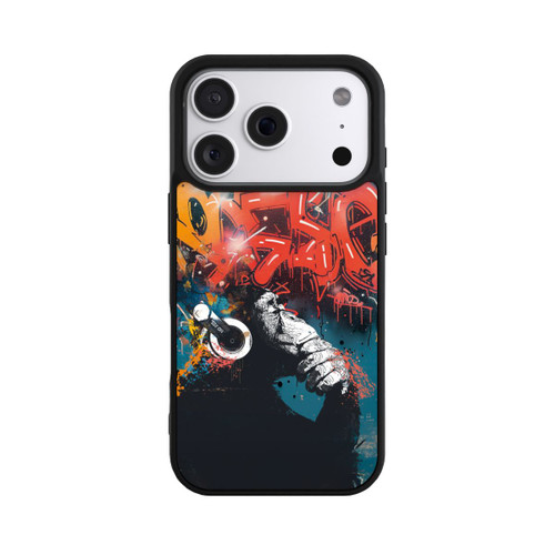 Apple iPhone 18 Pro Base Case Affe Stereo Kopfhörer Graffiti Street Art