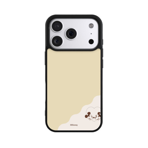 Apple iPhone 18 Pro Base Case Mickey and Minnie Love Heart Beige
