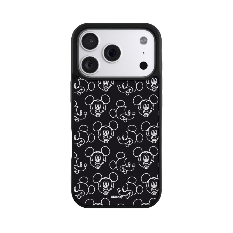 iPhone 18 Pro Base Case Disney Mickey Muster Schwarz