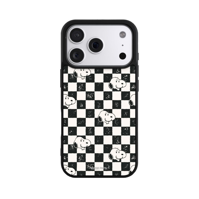 iPhone 18 Pro Base Case Snoopy Heads Checked Pattern