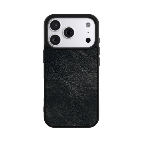 Apple iPhone 18 Pro Base Case Schwarzer Lederlook Hintergrund