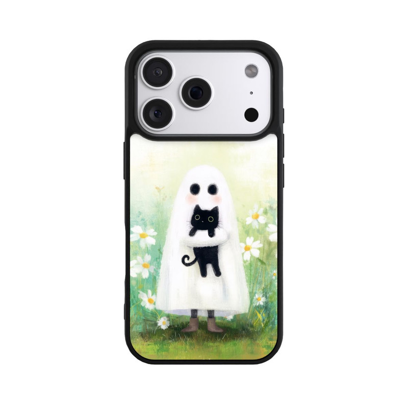 iPhone 18 Pro Base Case Geist und Katze Halloween mit KI
