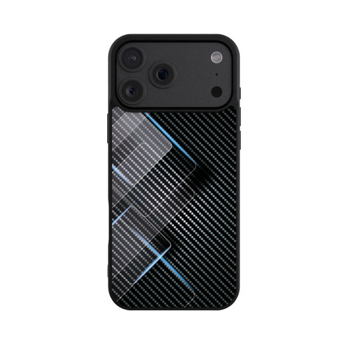 Apple iPhone 18 Pro Max Base Case Blaue Linien auf Karbon