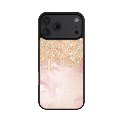 Apple iPhone 18 Pro Max Base Case  Roségoldener Glitzer Tropfen Look