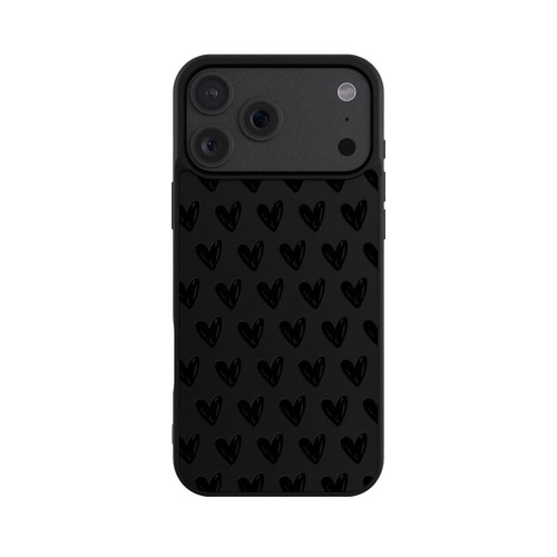 Apple iPhone 18 Pro Max Base Case Herzen Schwarz ohne Hintergrund