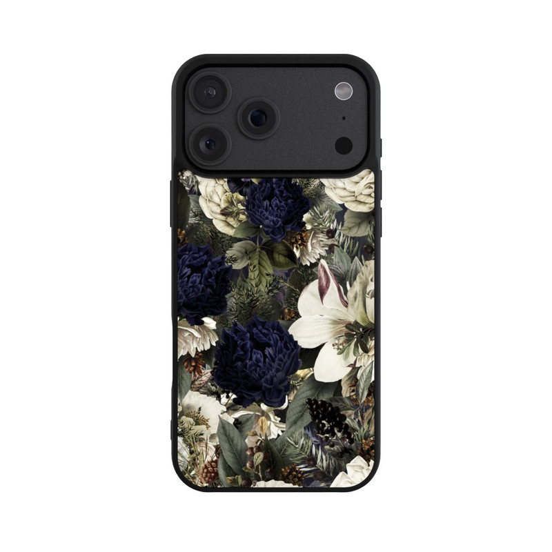 iPhone 18 Pro Max Base Case Dunkle Mitternachts Barock Vintage Blumen