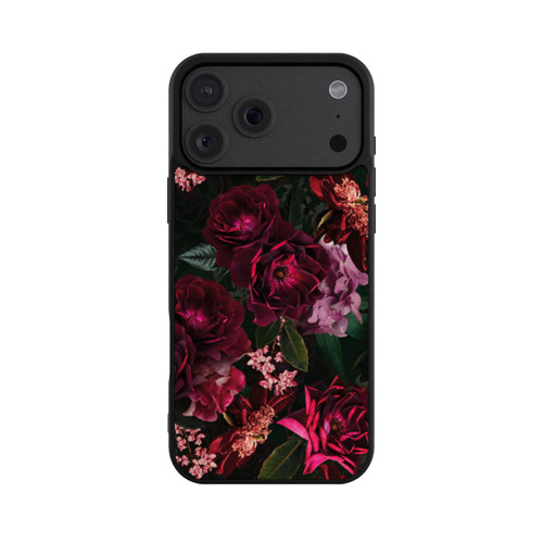 Apple iPhone 18 Pro Max Base Case Dunkle romantische Vintage Rosen und Pfingstrosen