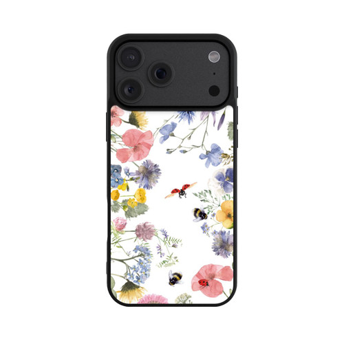 Apple iPhone 18 Pro Max Base Case Bunte Frühlingsblumen und Bienen