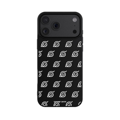 Apple iPhone 18 Pro Max Base Case Weißes Konoha-Muster Transparent
