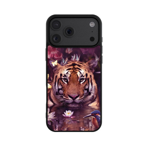 Apple iPhone 18 Pro Max Base Case Tiger Blumenrahmen