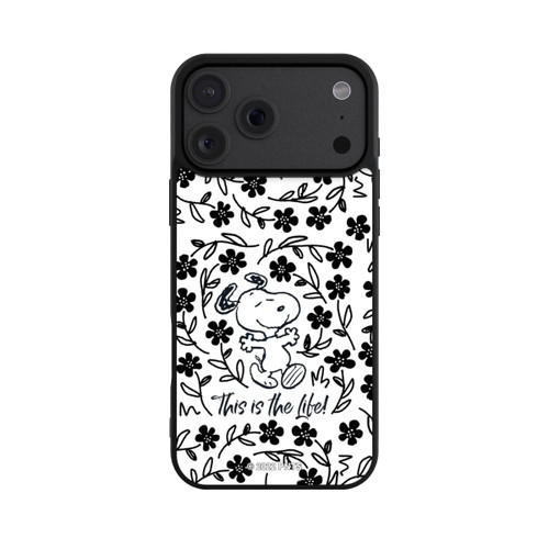 Apple iPhone 18 Pro Max Base Case Snoopy schwarz und weiß This Is The Life